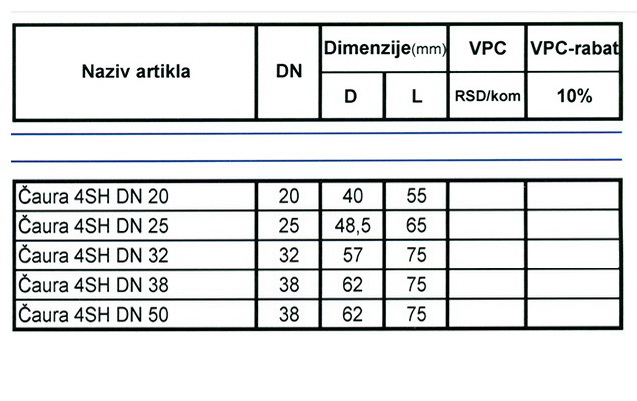 Čaure za hidraulična creva visokog pritiska EN 856 4SH